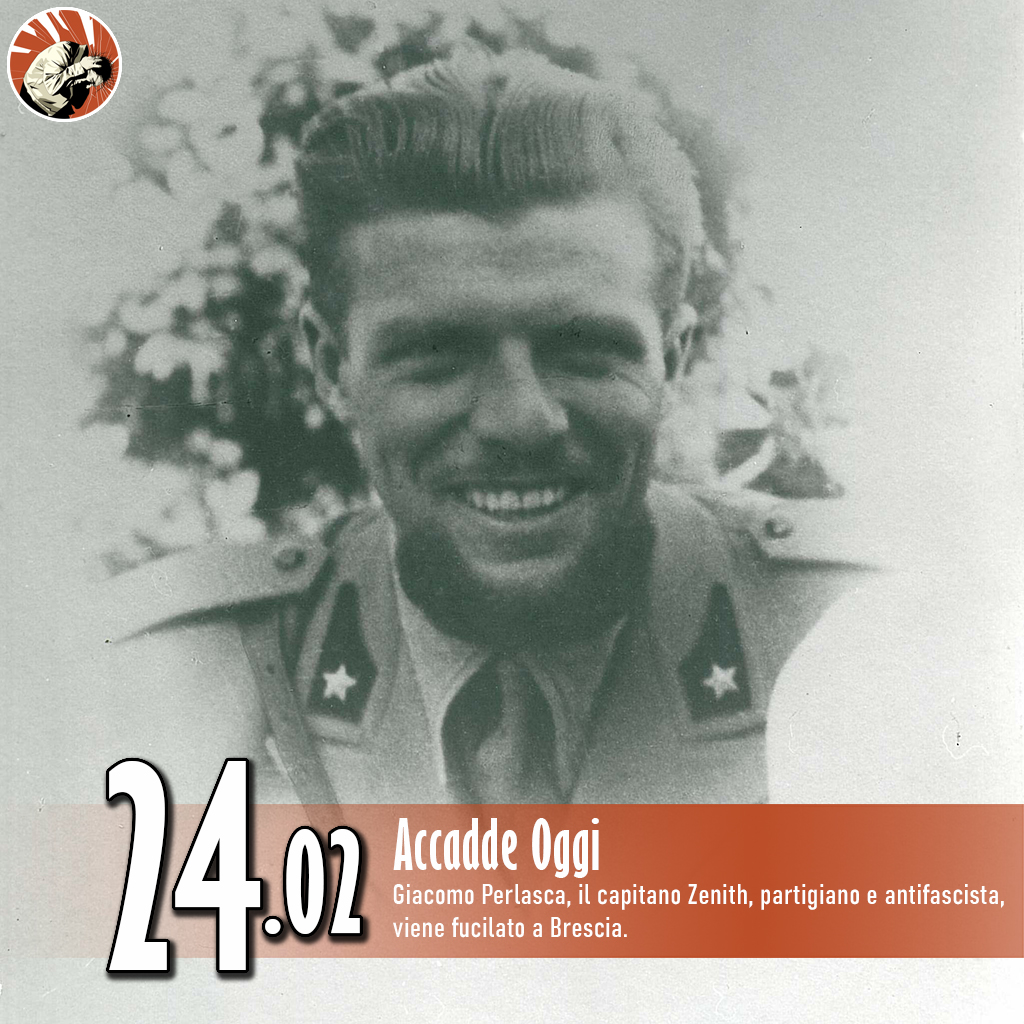 24 Febbraio 1944: foto di Giacomo Perlasca, il Capitano Zenith, partigiano e antifascista italiano.